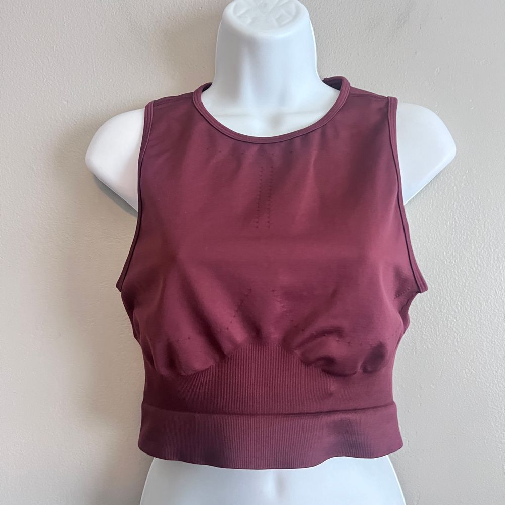 gymshark sweat seamless set (TOP AND‎ LEGGINGS) Plum Pink SIZE L - Picture 3 of 12